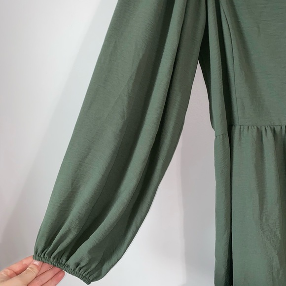 Altar’d State Green Sage Long Sleeve Mini Dress - Picture 3 of 8
